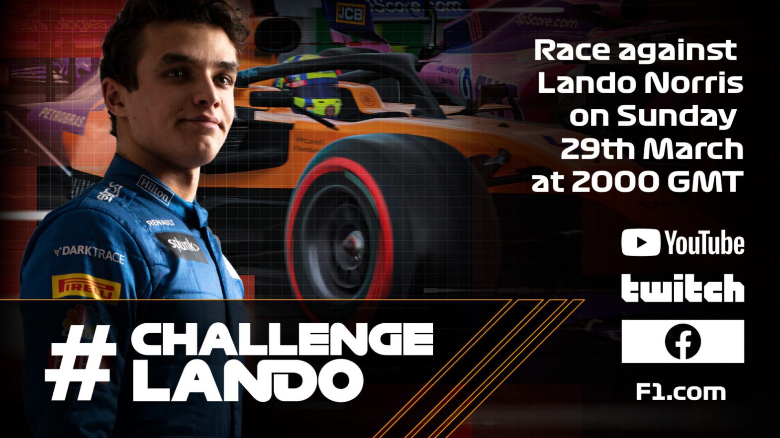 Race against Lando Norris in our new #ChallengeLando Esports event